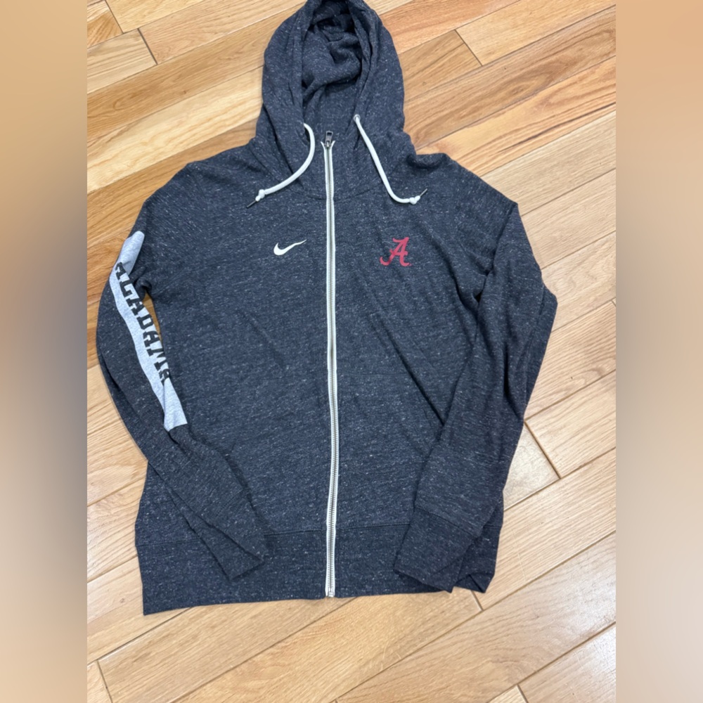 Nike Alabama zip up sweatshirt size large heather grey in excellent condition